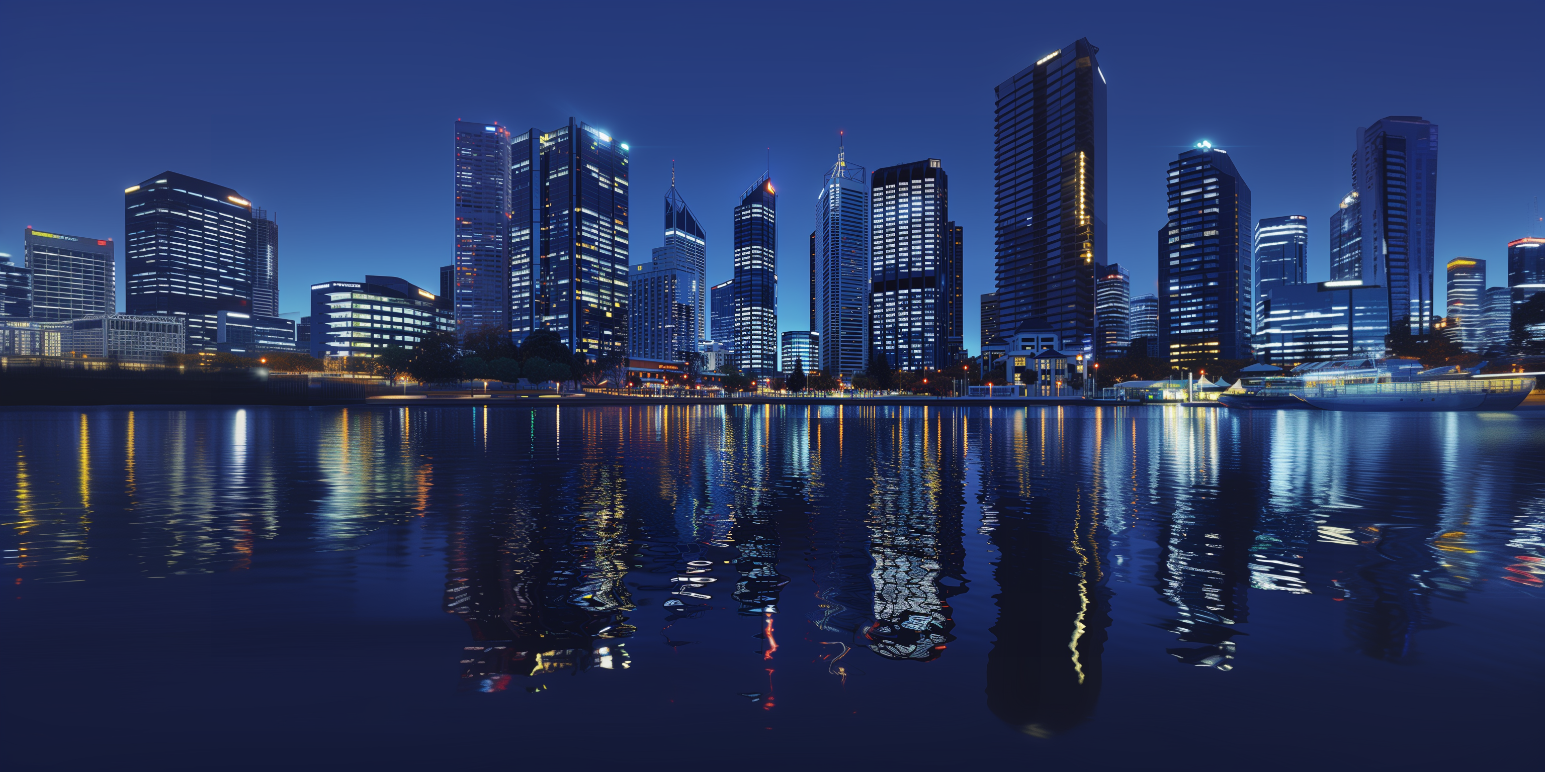 AI Generated image of Perth at night