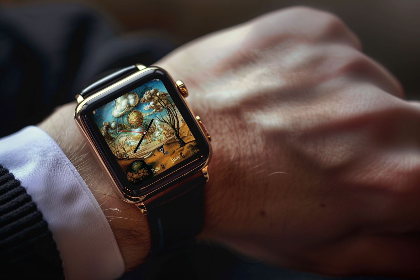 AI Generated image of a smart watch in the style of Salvador Dali